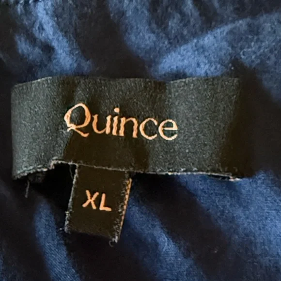 Quince 100% European Linen Tank Mini Dress Women’s Chambray Blue/White Stripe XL - Picture 5 of 7